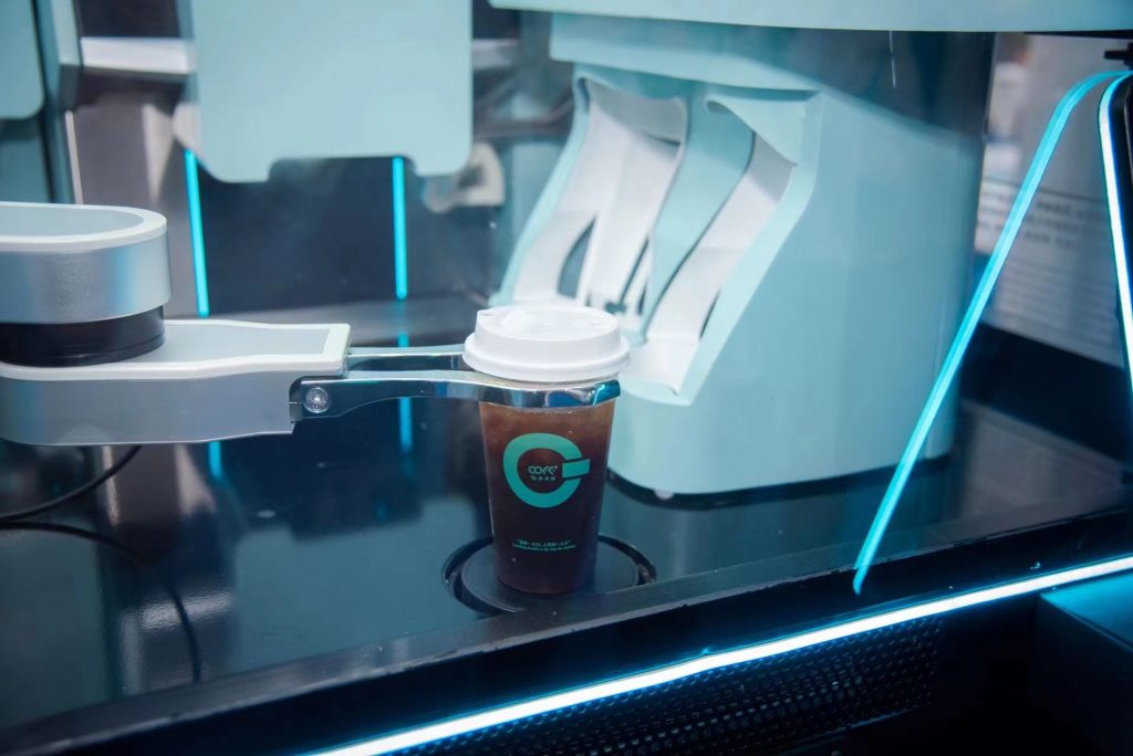 robot making coffee