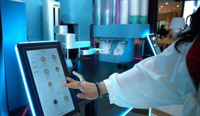 robot making coffee